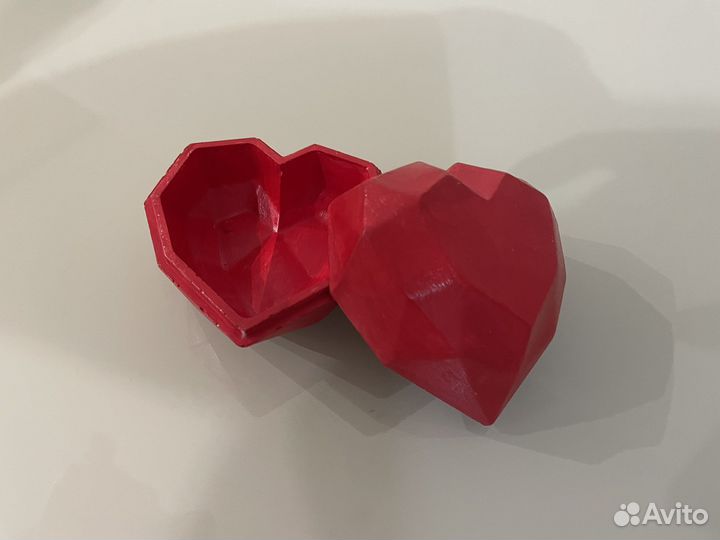 Шкатулка из гипса, гипсовое изделие, сердце