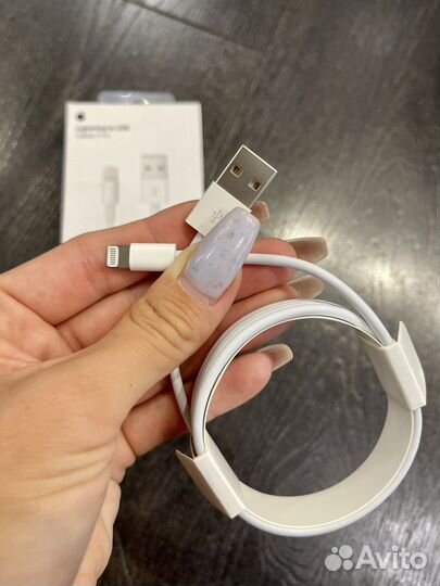 Кабель lightning USB для зарядки iPhone 1м