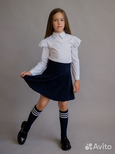 Блузка для девочки школьная
