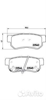 Колодки тормозные дисковые зад P30014 Brembo