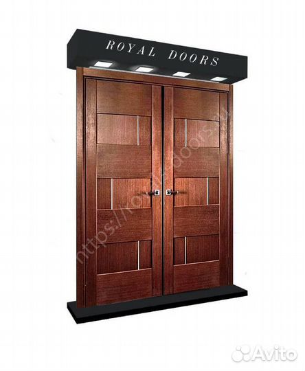 Двустворчатая железная дверь