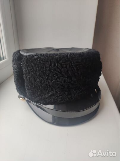 Шапка авиационная лётчика, меховая, каракуль