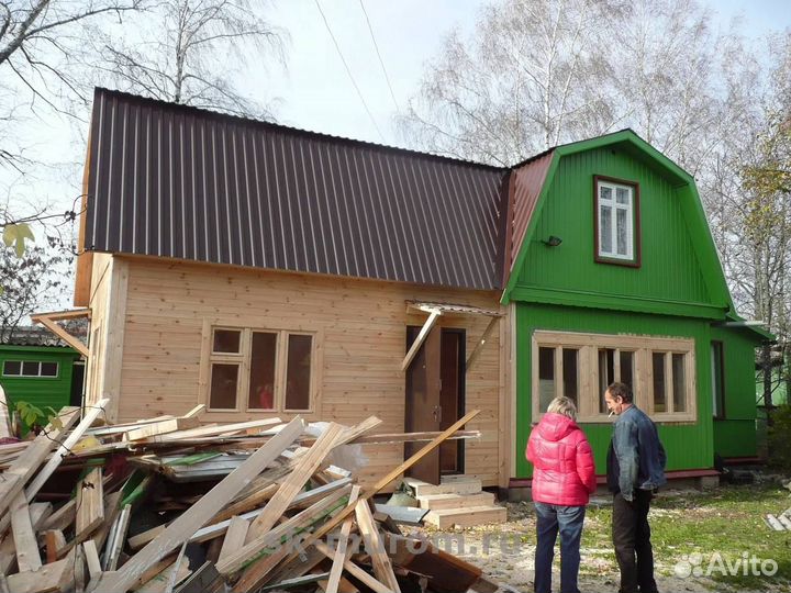 Строительная бригада. Фундамент / Кровля