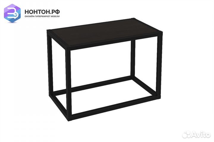 Полка Лофт пмг-Л 500 черная / венге