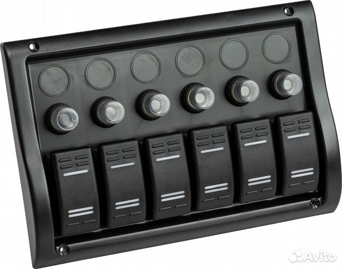 Панель бортового питания 6 переключателей, индикац