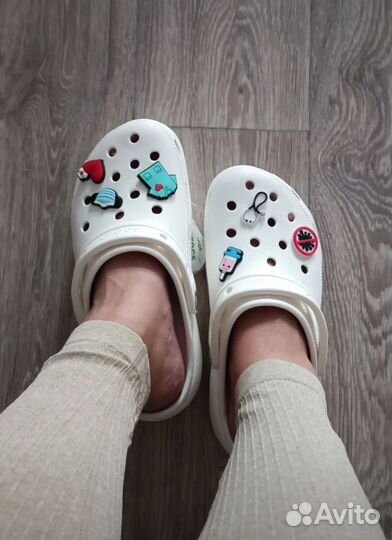 Crocs оригинал сабо белые новые 37,38,39