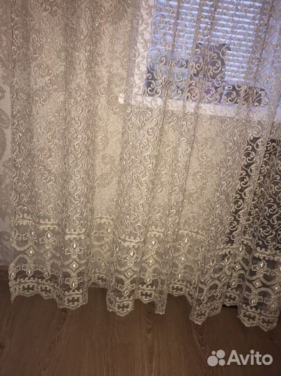 Тюль и портьеры в хорошем состоянии