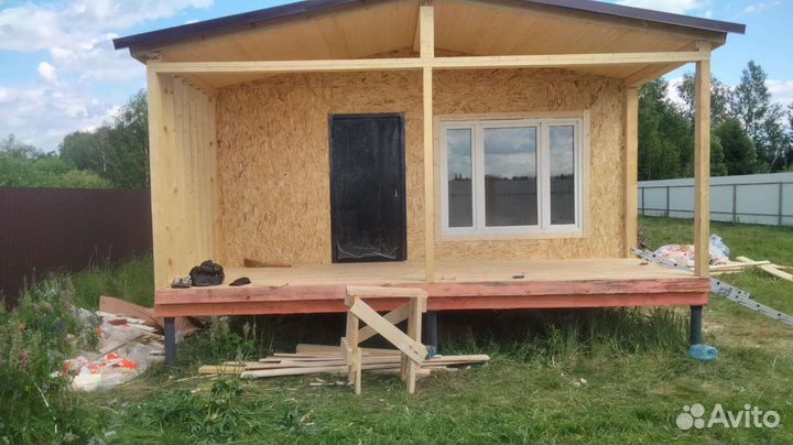 Бытовки дачные дом 9х6м утеплённо каркас 150х50м