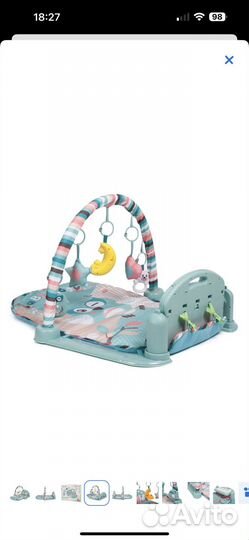 Развивающий коврик baby go с пианино