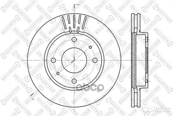 6020-3411V-SX диск тормозной передний Hyundai