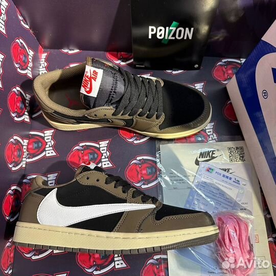 Кроссовки Nike air Jordan 1 low travis scott