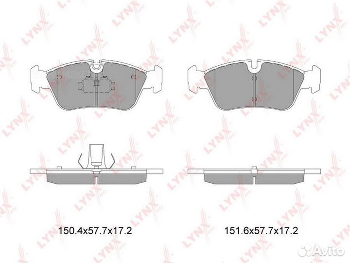 Lynxauto BD-1408 Колодки тормозные дисковые перед