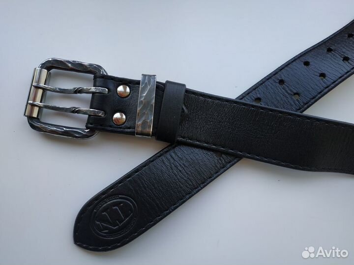 Мужской кожаный ремень ручной работы