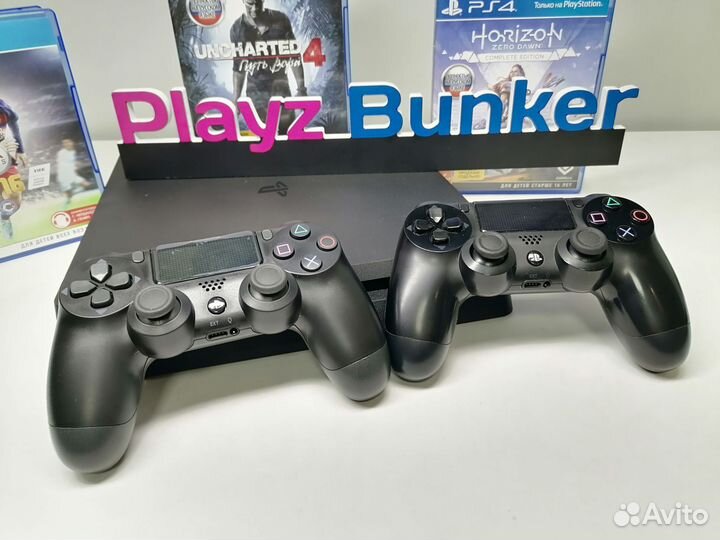 PS4 Slim +2джоя, игры