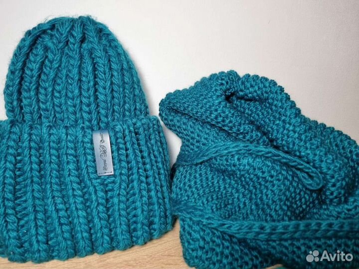 Комплект шапка и снуд женский