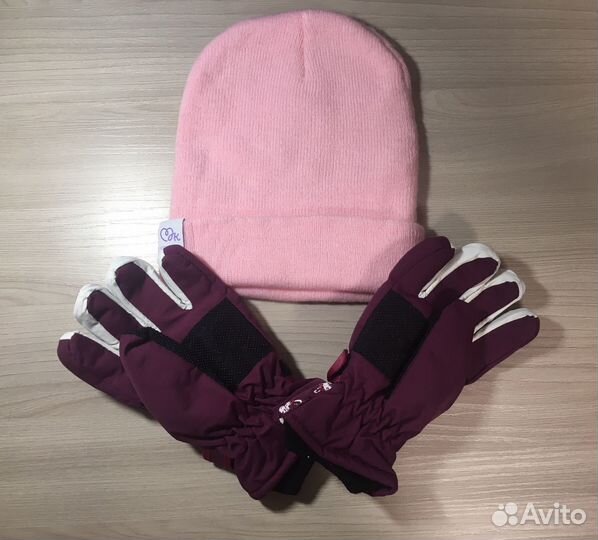 Шапочка с перчатками 9-10 лет