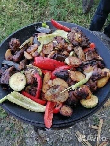 Садж чугунный, 38см, 45см,50см/сковорода чугунная