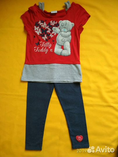 Футболки и лосины me to you teddy