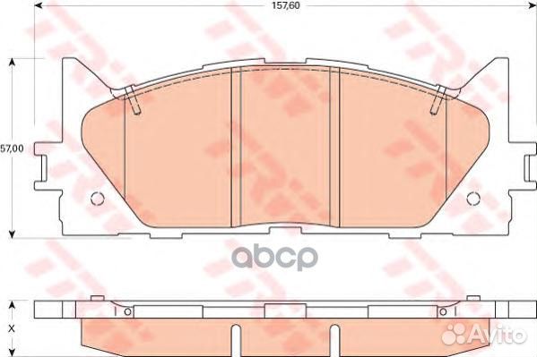 Колодки передние toyota camry (V40, V50) lexus