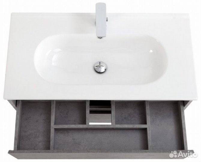 Мебель для ванной BelBagno Kraft-900-LOV-900 Cemento Grigio