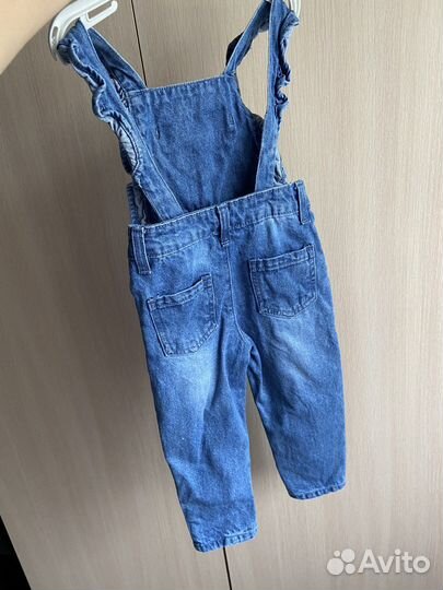 Джинсовый комбинезон для девочки 86
