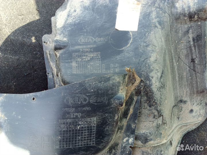 Подкрылки задние kia rio 2