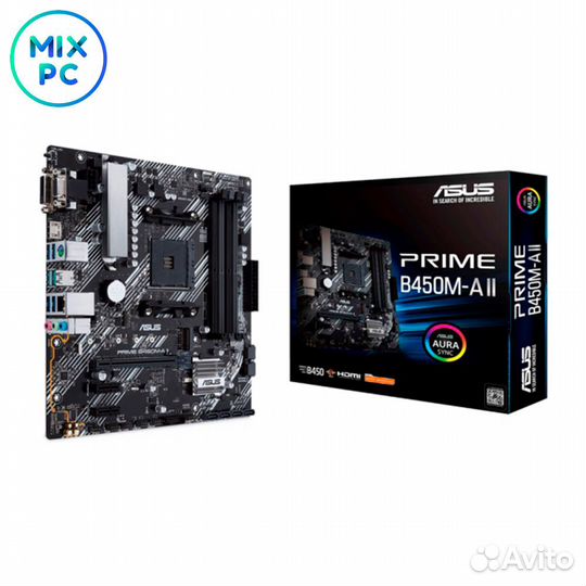 Материнская плата AM4 asus prime B450M-A II