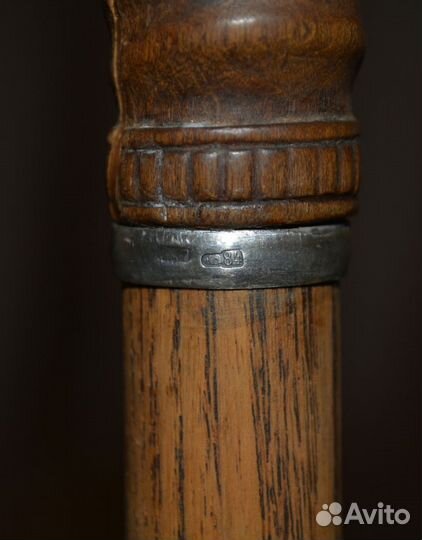 Трость- голова собаки (серебро 84 пр)