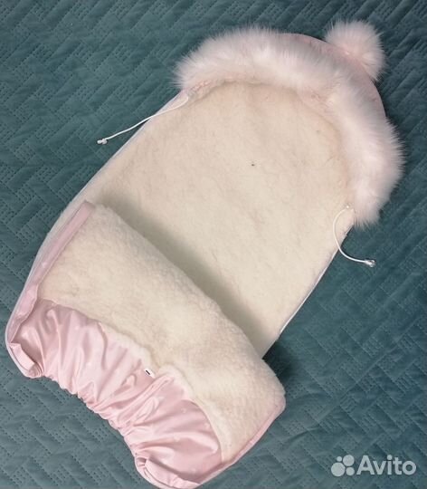 Конверт зимний, на выпписку, в коляску