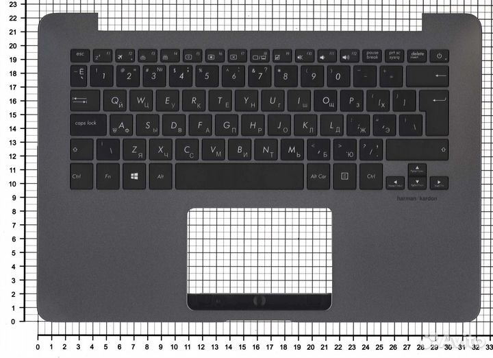 Клавиатура для ноутбука Asus ZenBook UX360U черная