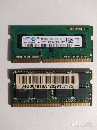 Оперативная память DDR3 4 Гб, 2 Гб 1333/1600 мгц