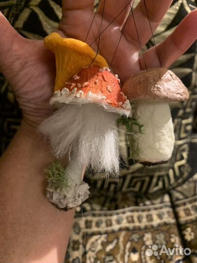 Набор 3 шт. Ватные елочные игрушки