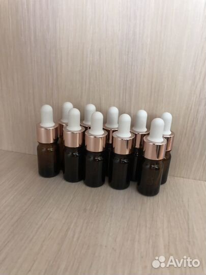 Флаконы стеклянные с пипеткой 5мл 10 штук