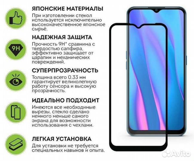 Защитное стекло на oppo А31