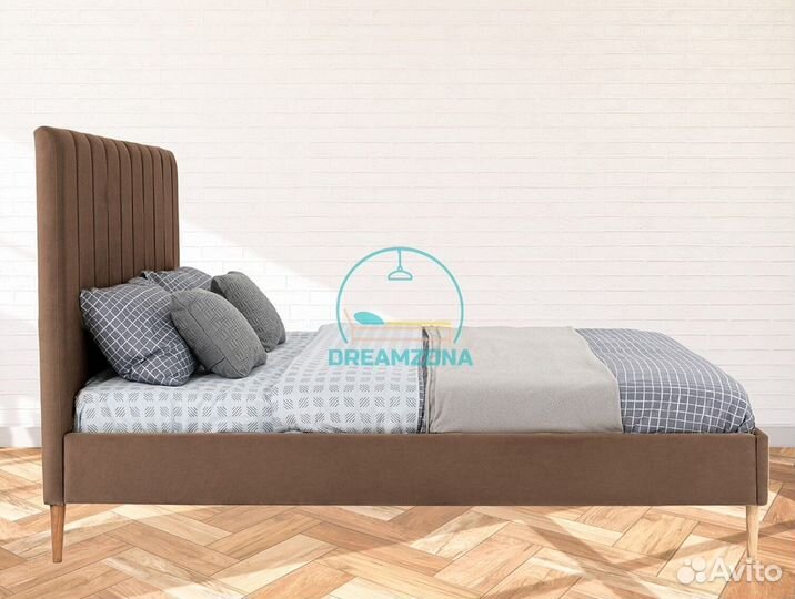 Кровать двуспальная Сиера с мягким изголовьем