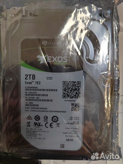 Жёсткий диск HDD 2 Tb SATA 6Gb/s Seagate Exos 7E2