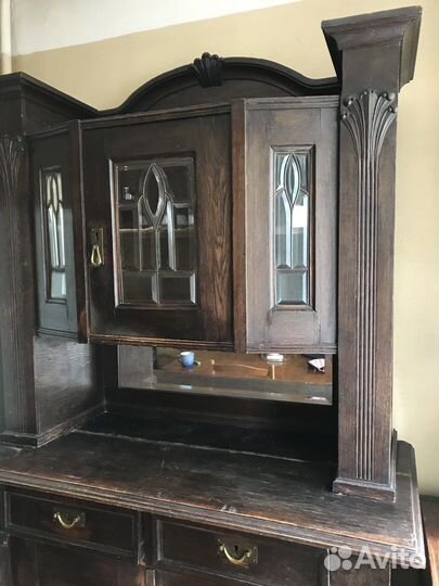 Буфет старинный антикварный 19 века с резьбой