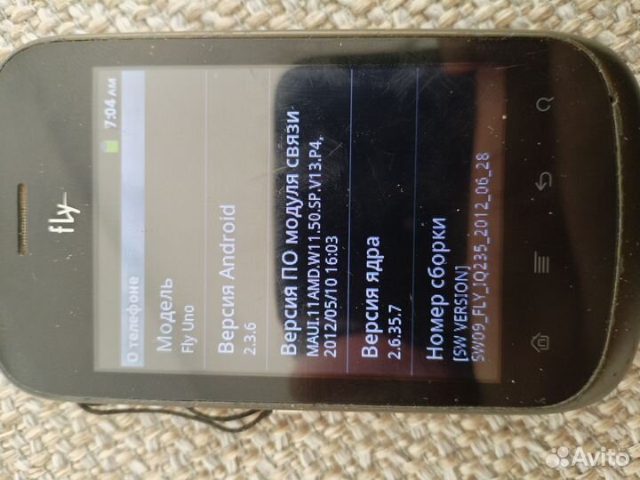 Fly IQ235 Uno, 512 МБ
