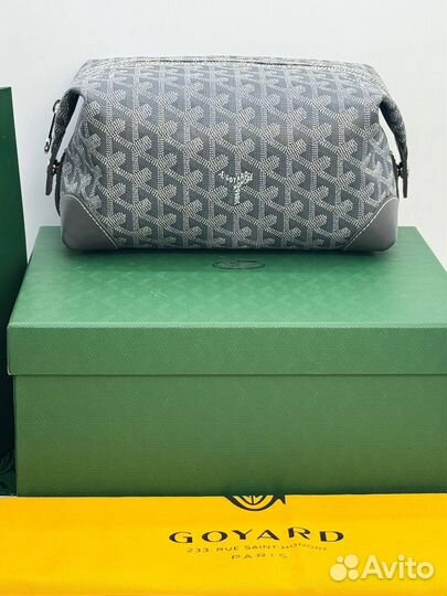 Дорожная косметичка Goyard Bowling 25 серая