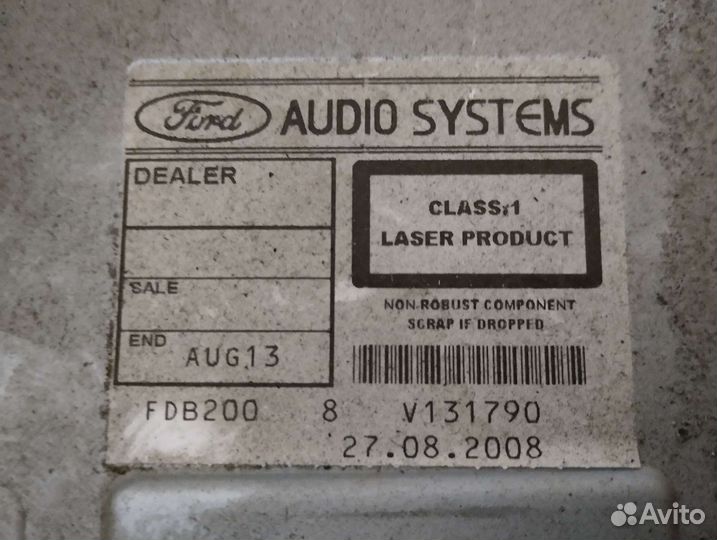 Магнитола на Ford Fusion/Fiesta /Focus