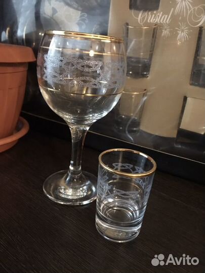 Набор бокалы для вина + рюмки
