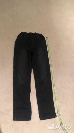 Джинсы черные узкие 140 см