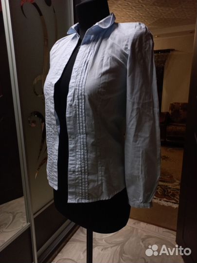 Голубая рубашка для девочки