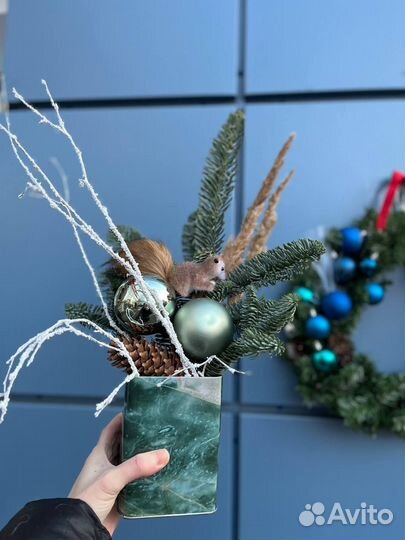 Новогодний венок новогодняя композиция