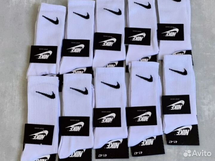 Носки Nike высокие белые