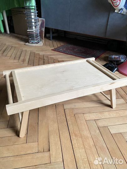 Поднос деревянный столик раскладной сервировочный