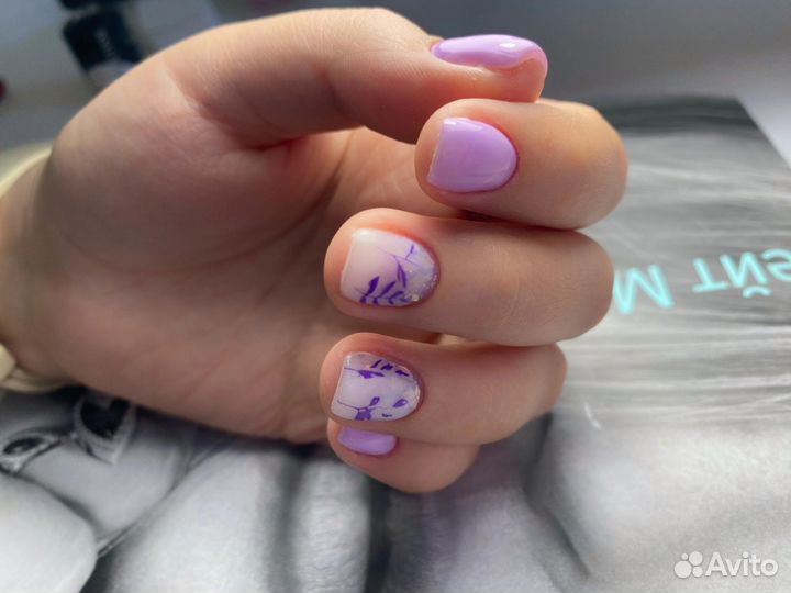 Маникюр, гель лак, укрепление