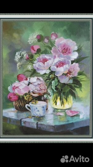 Букеты цветов - алмазная мозаика