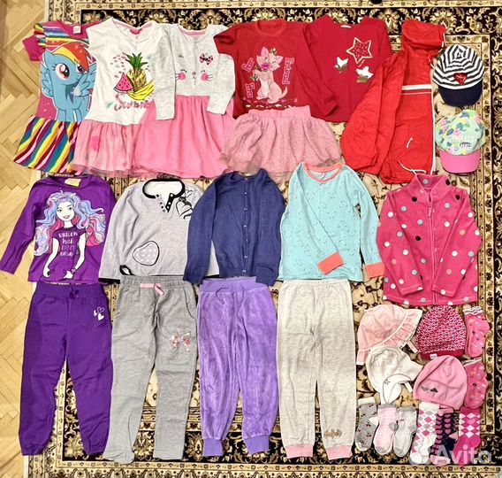 Одежда для девочки пакетом 110-116 15+ вещей