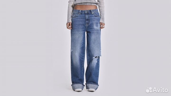 Джинсы Jaded London Sonic Jeans in Vintage Blue Wa